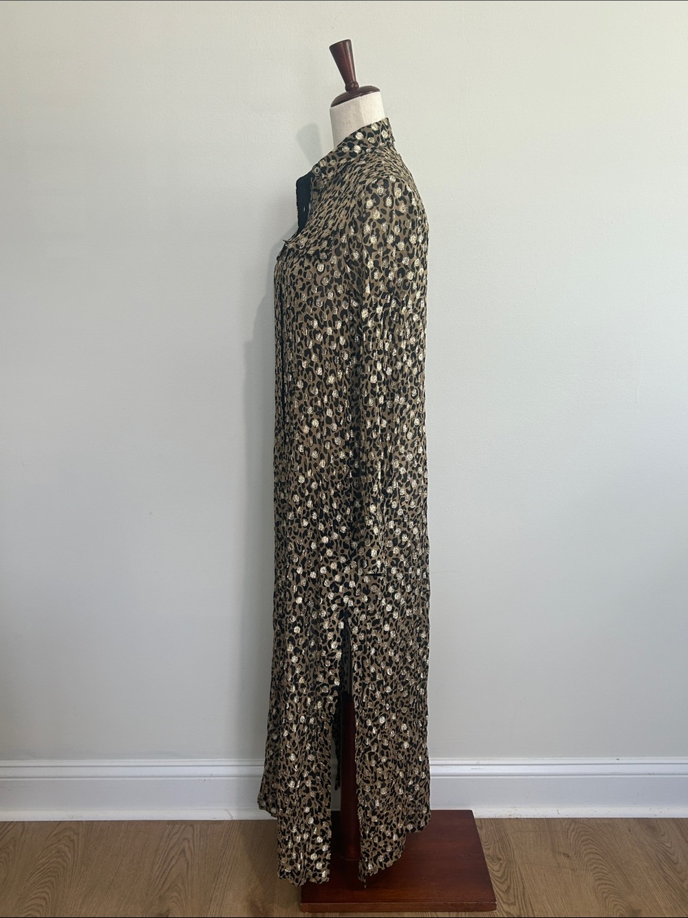 Golden Goose Leopard Print Luxury Shirt Dress Size Medium EUC - Picture 6 of 10